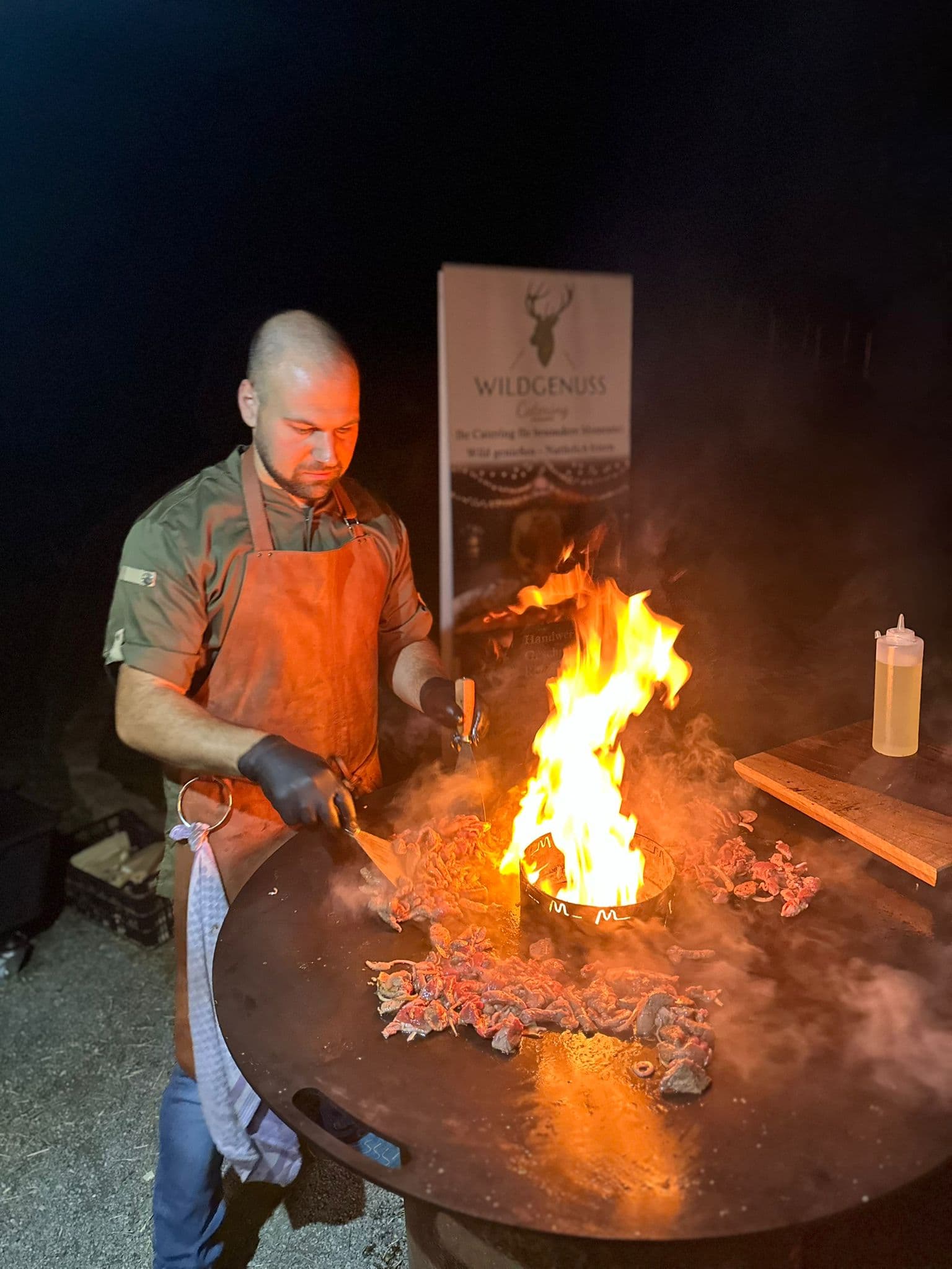 Grillen am offenen Feuer